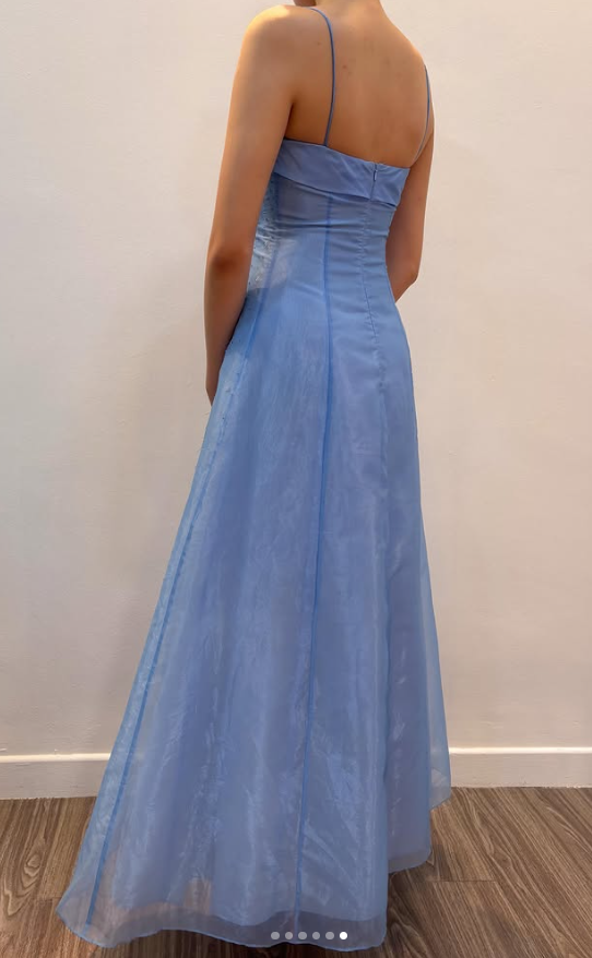 Chic Navy Blue Long Prom Dress A-Line Tulle Evening Dress ED10369