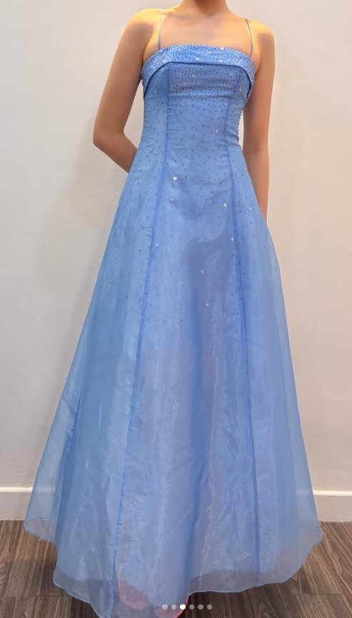 Chic Navy Blue Long Prom Dress A-Line Tulle Evening Dress ED10369