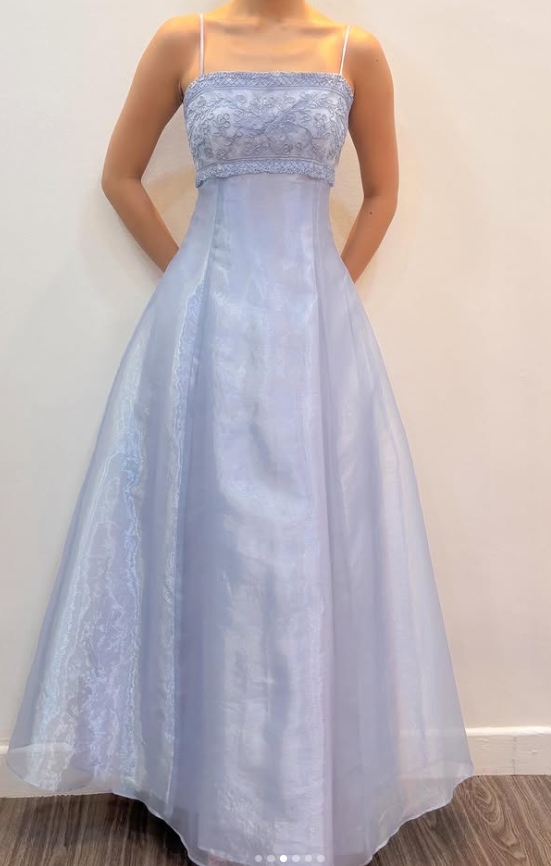 Chic Light Purple Long Prom Dress A-Line Beaded Tulle Evening Dress ED10374