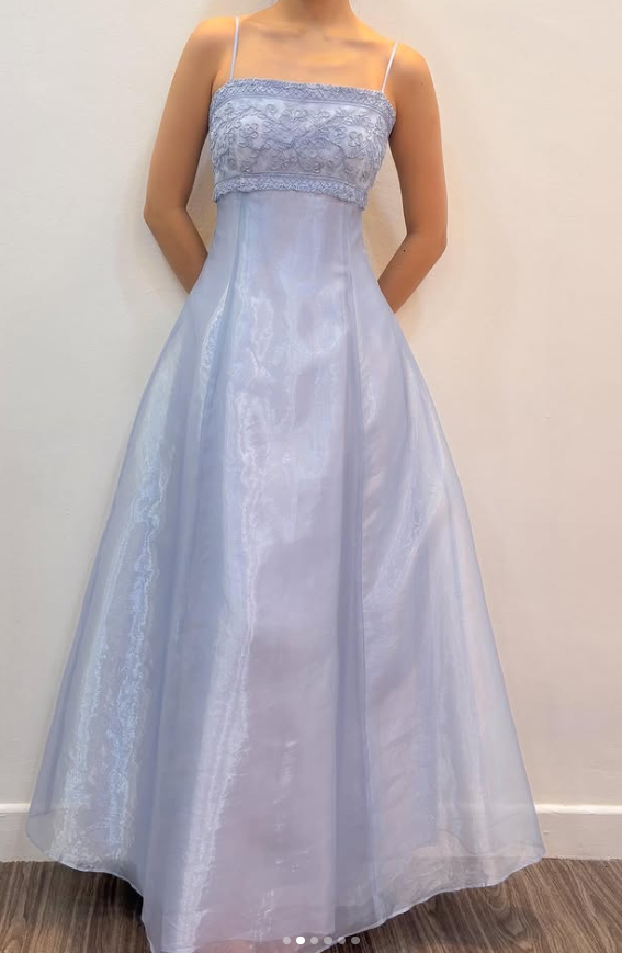 Chic Light Purple Long Prom Dress A-Line Beaded Tulle Evening Dress ED10374