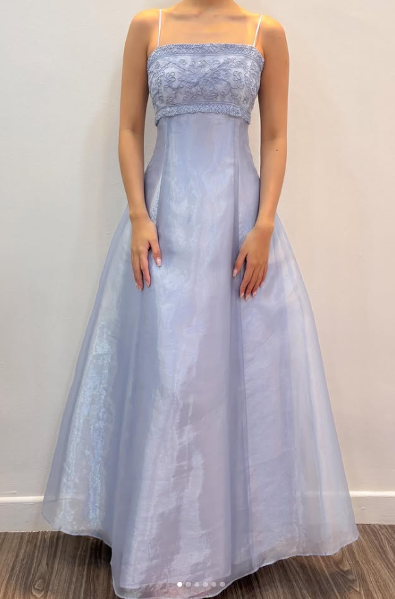 Chic Light Purple Long Prom Dress A-Line Beaded Tulle Evening Dress ED10374