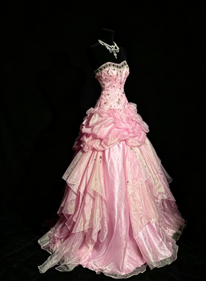 Gorgeous Pink Sweet 16 Dress A-Line Quiceanera DressTulle Birthday Dress ED10421