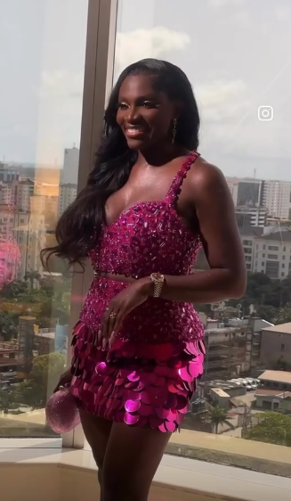 Charming Pink Short Homecoming Dress Sheath Sequins Birthday Dress ED10450