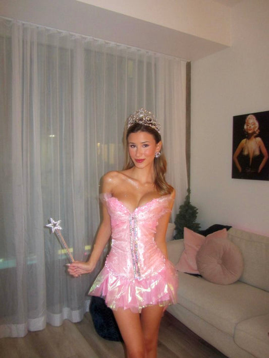 Pretty Pink Tulle Short Homecoming Dress Sheath Birthday Dress ED10492