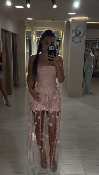 Pretty Pink Short Homecoming Dress Sheath Satin Birthday Dress ED10494