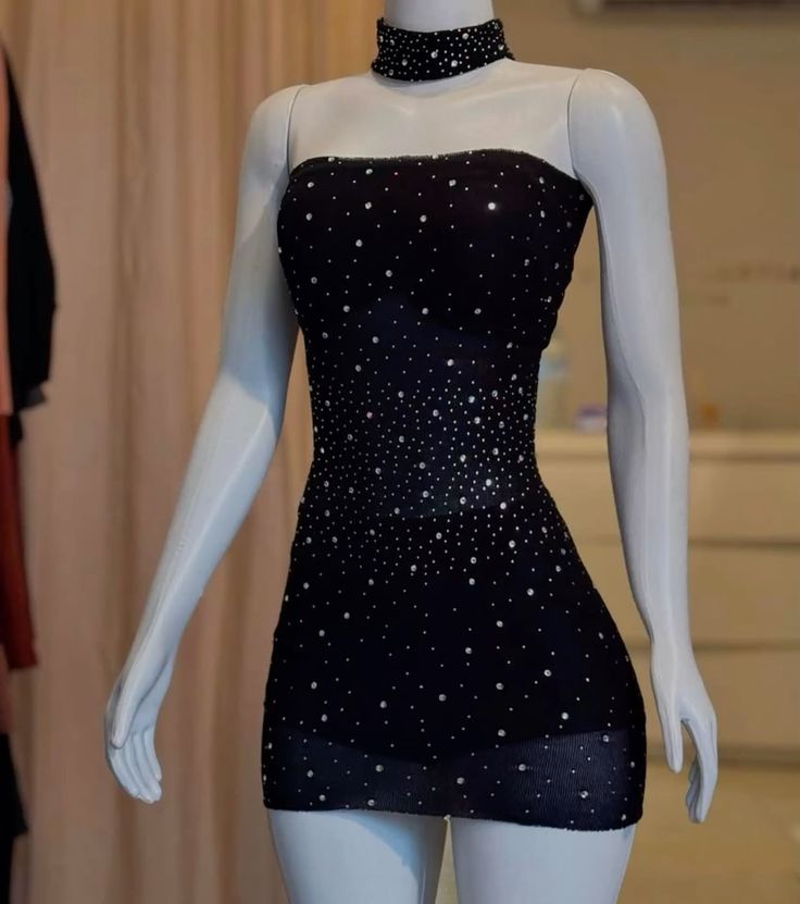 Pretty Black Short Homecoming Dress Sheath Tulle Beaded Birthday Dress ED10516