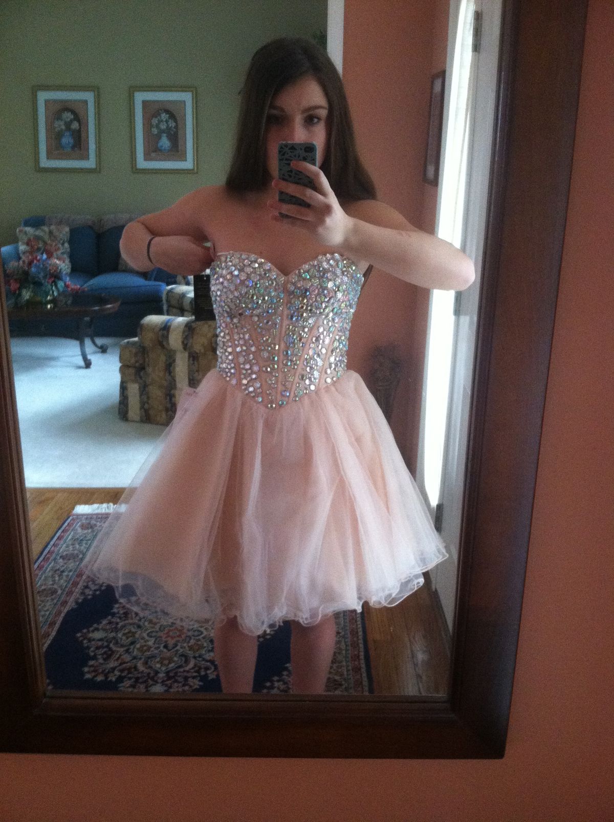 Pretty Pink Short Homecoming Dress A-Line Tulle Birthday Dress ED10523