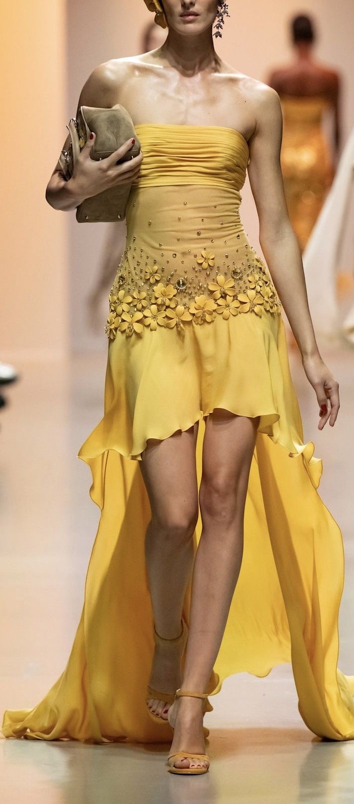 Pretty Yellow Short Homecoming Dress Sheath Chiffon Beaded Birthday Dress ED10527