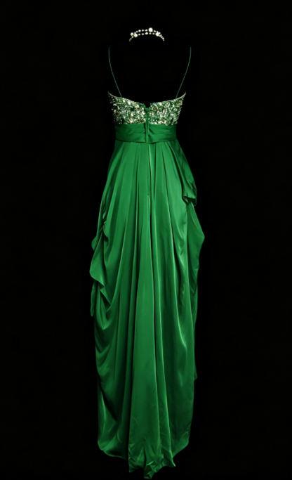 Pretty Green Short Homecoming Dress Sheath Satin Birthday Dress ED10531