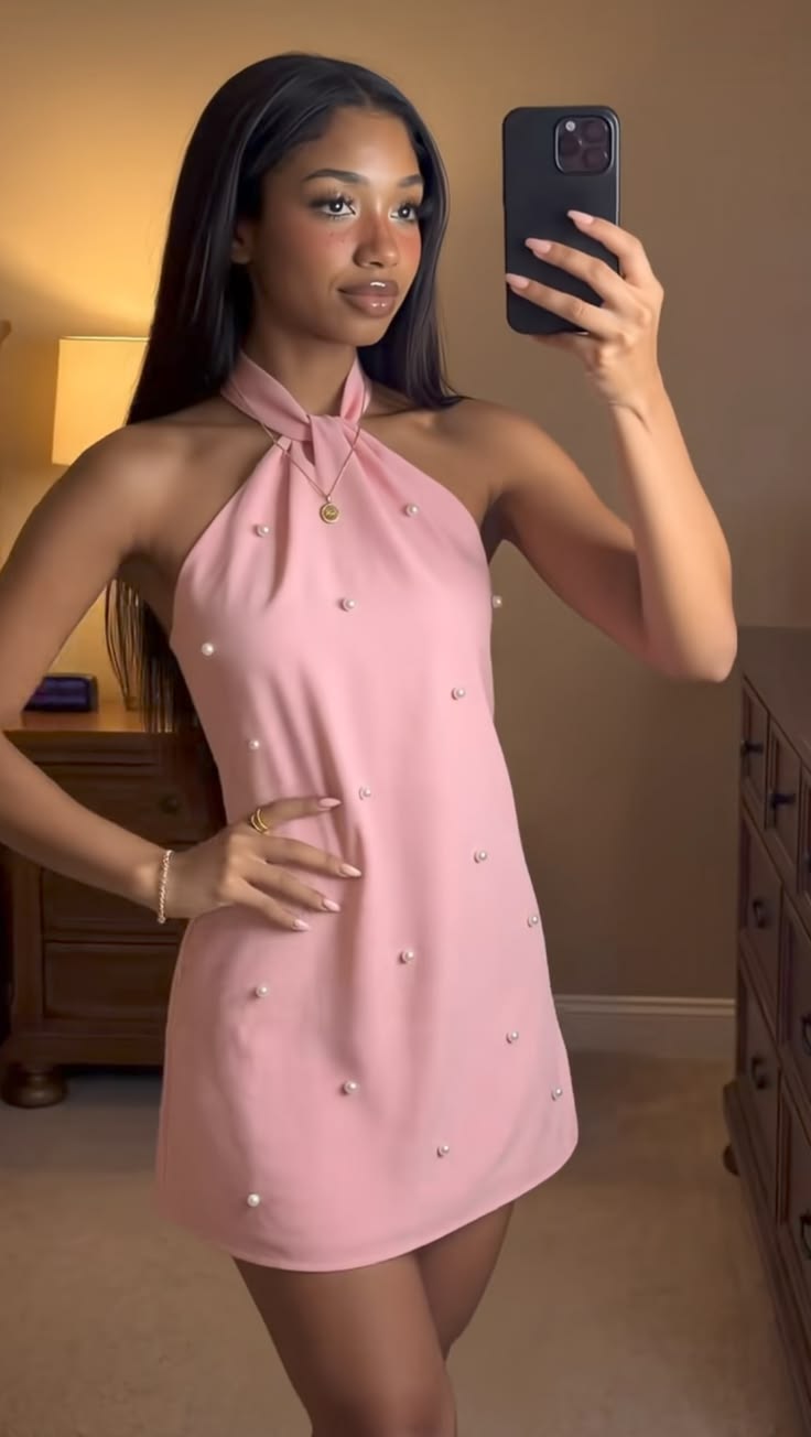 Chic Pink Short Homecoming Dress Sheath Chiffon Birthday Dress ED10551