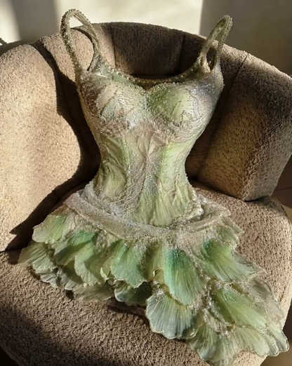 Gorgeous Green Short Homecoming Dress Tulle Sheath Birthday Dress ED10604
