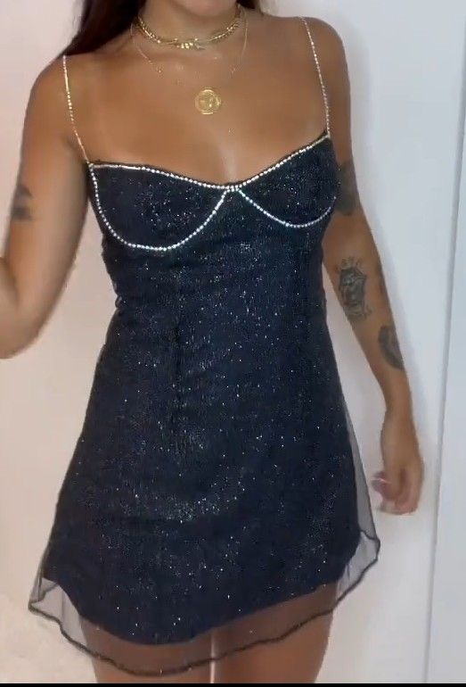 Gorgeous Navy Blue Short Homecoming Dress Sheath Tulle Birthday Dress ED10607