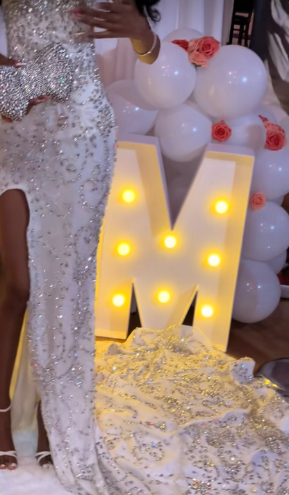 Chic White Prom Dress Sheath Tulle Sequins Long Evening Dress ED10676