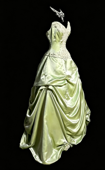 Chic Green Prom Dress Sheath Satin Long Evening Dress ED10683