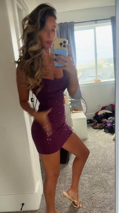 Glam Dark Purple Short Homecoming Dress Sheath Chiffon Beaded Birthday Dress ED10748