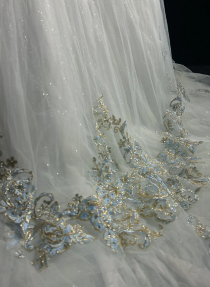 Gorgeous White Prom Dress Sweet 16 Birthday Dress Sheath Tulle Applique Long Evening Dress ED10755