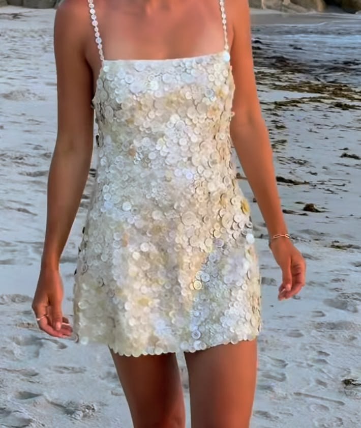 Chic White Short Homecoming Dress Sequins Sheath Long Evening Dress ED10770