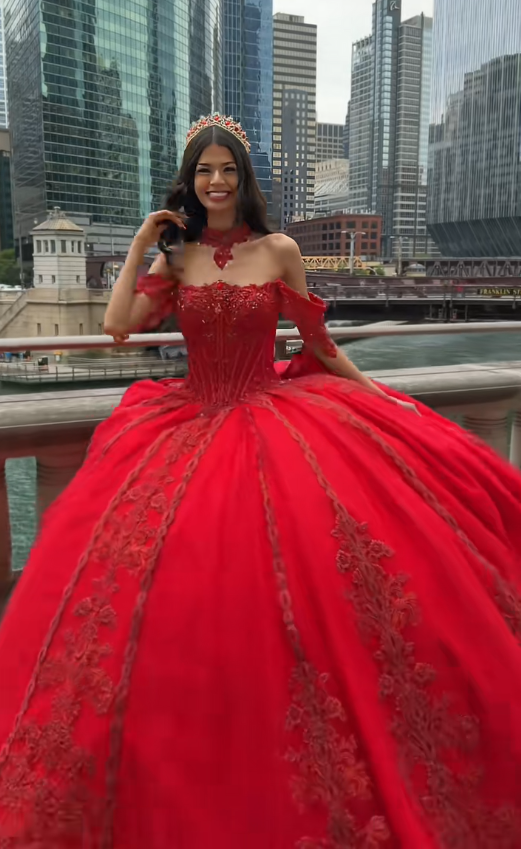 Gorgeous Ball Gown Quinceanera Dres Tulle Burgundy Sweet 16 Dress ED10898