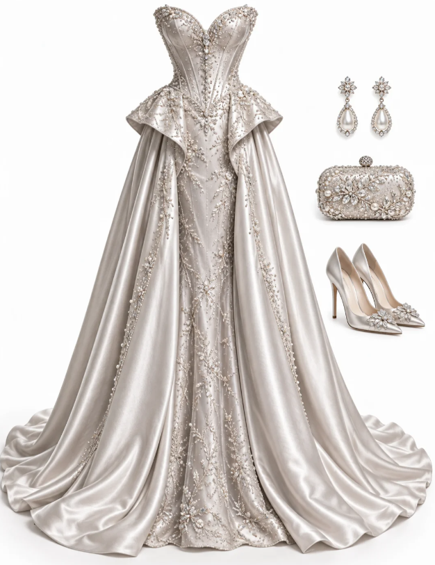 Sweetheart Prom Dress A-Line Long Satin Evening Dress ED10958