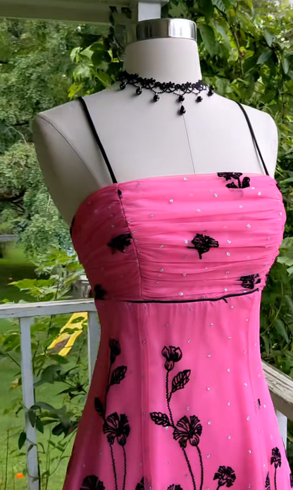 Straps Pink Short Homecoming Dress, Chiffon Birthday Party Dress ED10970