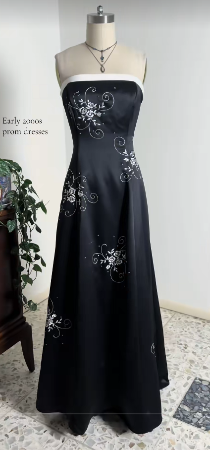 Black Prom Dresses Sheath Long Satin Evening Gowns ED10995