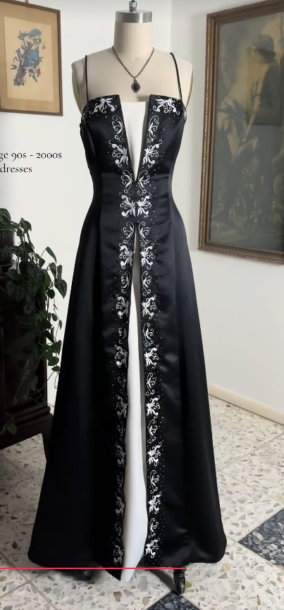 Black Prom Dresses Sheath Long Satin Evening Gowns ED10996