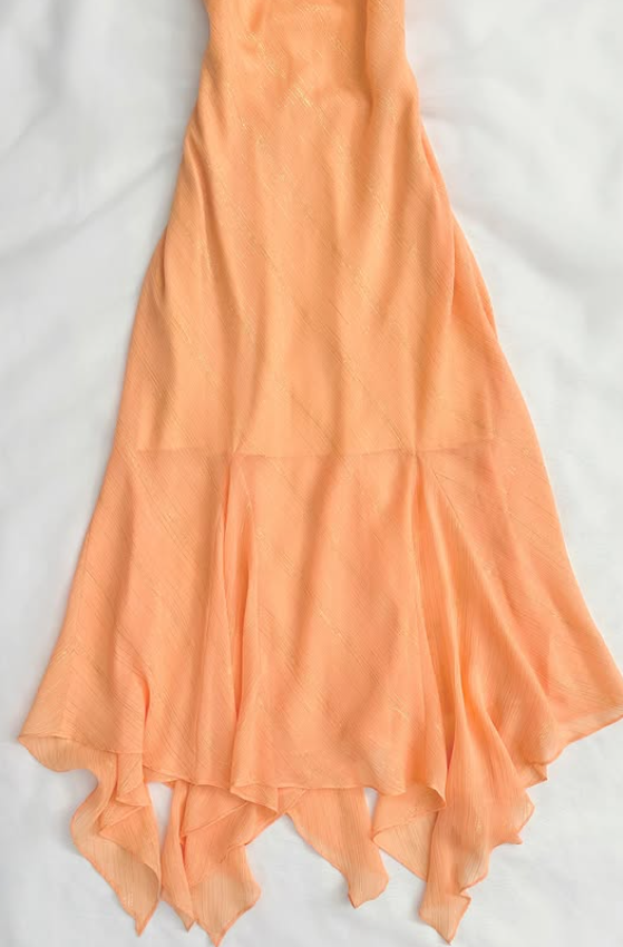 Orange Short Homecoming Dress Sheath Chiffon Birthday Party Dress ED11092