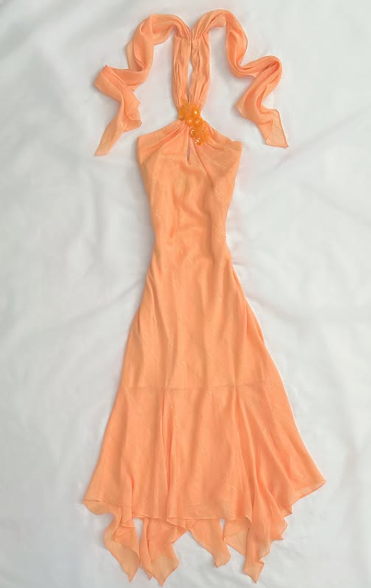 Orange Short Homecoming Dress Sheath Chiffon Birthday Party Dress ED11092