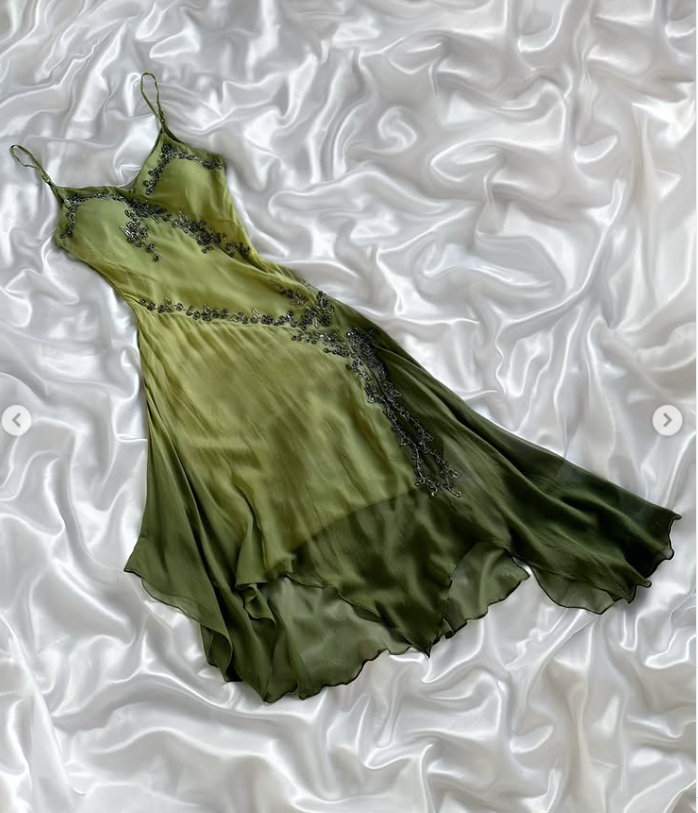 Green Beaded Short Homecoming Dress Sheath Chiffon Birthday Party Dress ED11095