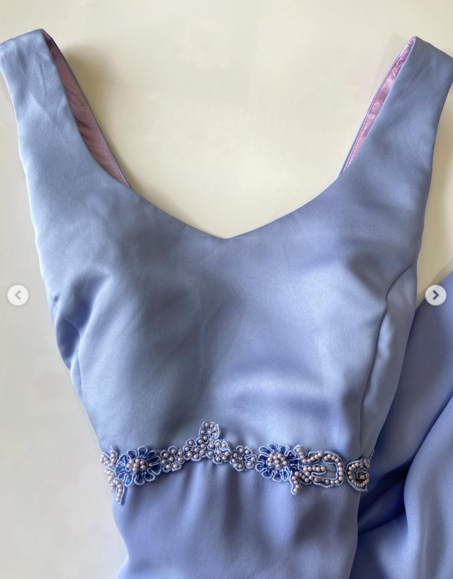 Robe de bal fourreau violette en mousseline, longue robe de soirée ED11113