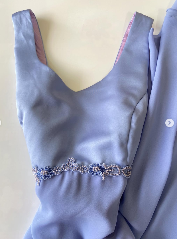 Robe de bal fourreau violette en mousseline, longue robe de soirée ED11113
