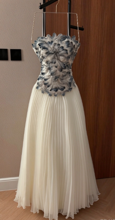 White Prom Dress A-Line Tulle Long Evening Dress ED11121