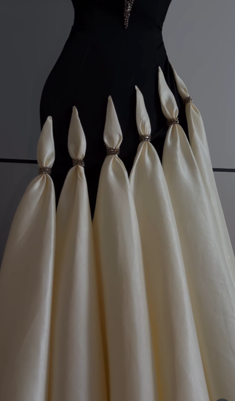 Black Prom Dress A-Line Satin Long Evening Dress ED11122