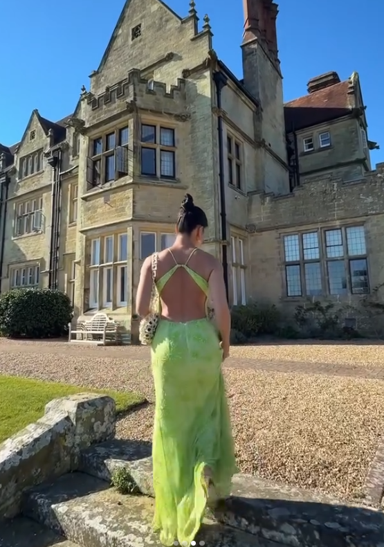 Green Beaded Prom Dress Sheath Chiffon Long Evening Dress ED11127
