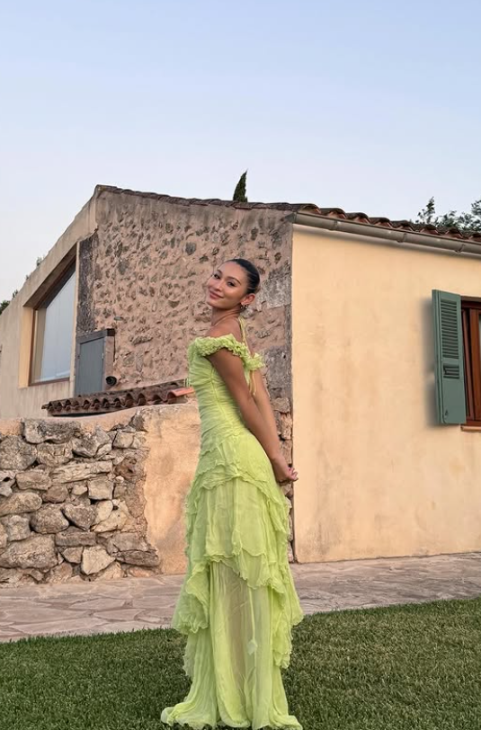 Green Prom Dress Sheath Chiffon Long Evening Dress ED11129