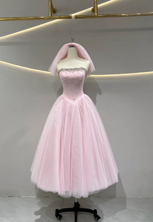 Pretty Pink Short Homecoming Dress A-Line Tulle Birthday Party Dress ED11141