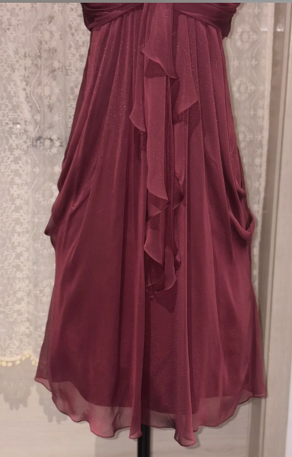 Pretty Burgundy Short Homecoming Dress Sheath Chiffon Birthday Party Dress ED11147