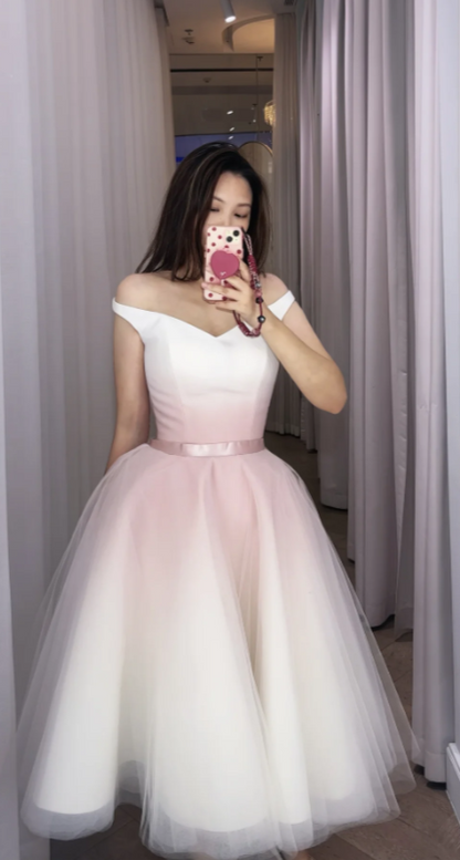 Pretty White Short Homecoming Dress A-Line Tulle Birthday Party Dress ED11149