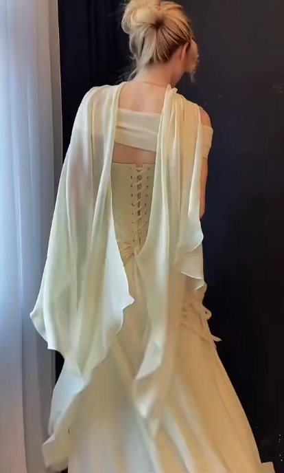 Pretty Yellow Prom Dress Sheath Chiffon Long Evening Dress ED11166