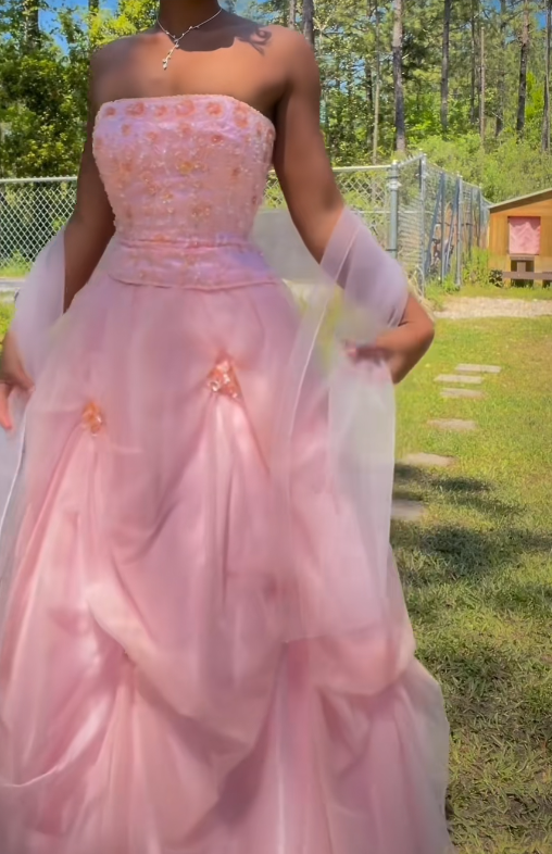 Glam Pink Prom Dress A-Line Tulle Long Evening Dress ED11249