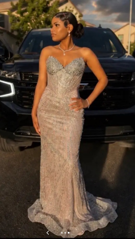 Glam Pink Prom Dress Sheath Beaded Long Evening Dress ED11258