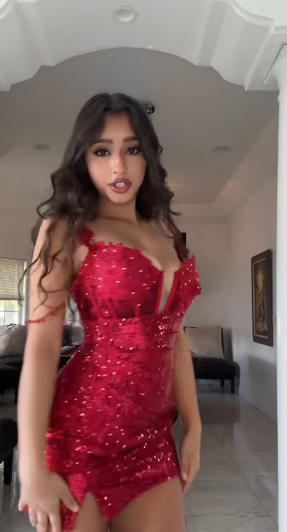 Glam Red Short Homecoming Dress Sheath Sequins Birthday Dress ED11272