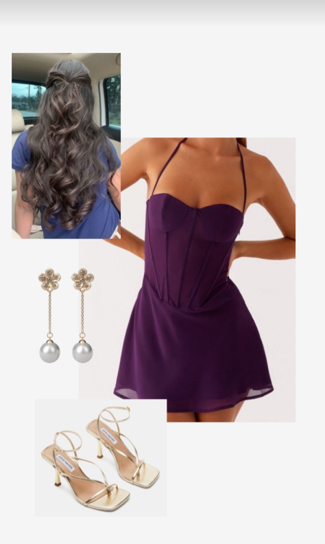 Glam Dark Puple Short Homecoming Dress Sheath Chiffon Birthday Dress ED11273
