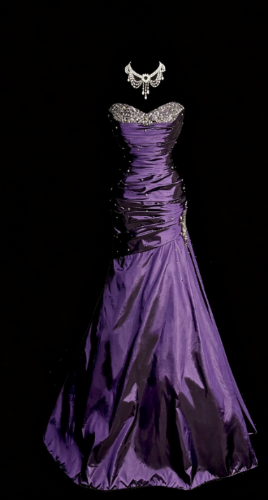 Chic Purple Prom Dress Long Sheath Satin Evening Dress ED11352