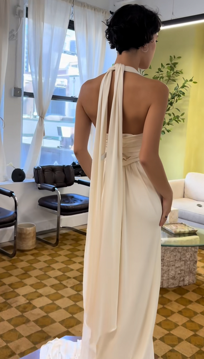 Timeless White Sheath Wedding Dress Chiffon Bridal Gown ED11402
