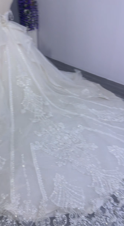 Timeless White Lace Wedding Dress A-Line Bridal Gown ED11490