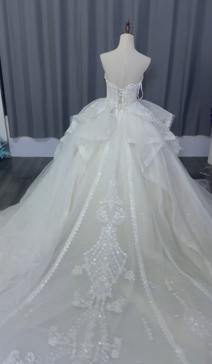 Timeless White Lace Wedding Dress A-Line Bridal Gown ED11490