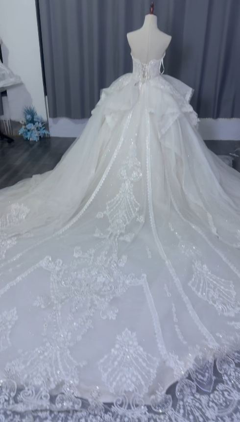 Timeless White Lace Wedding Dress A-Line Bridal Gown ED11490