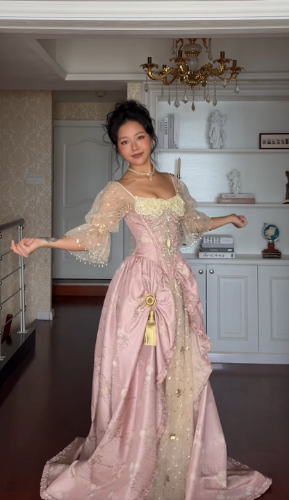 Fashion Pink Prom Dress A-Line Satin Long Evening Dress ED11520