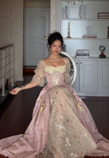 Fashion Pink Prom Dress A-Line Satin Long Evening Dress ED11520